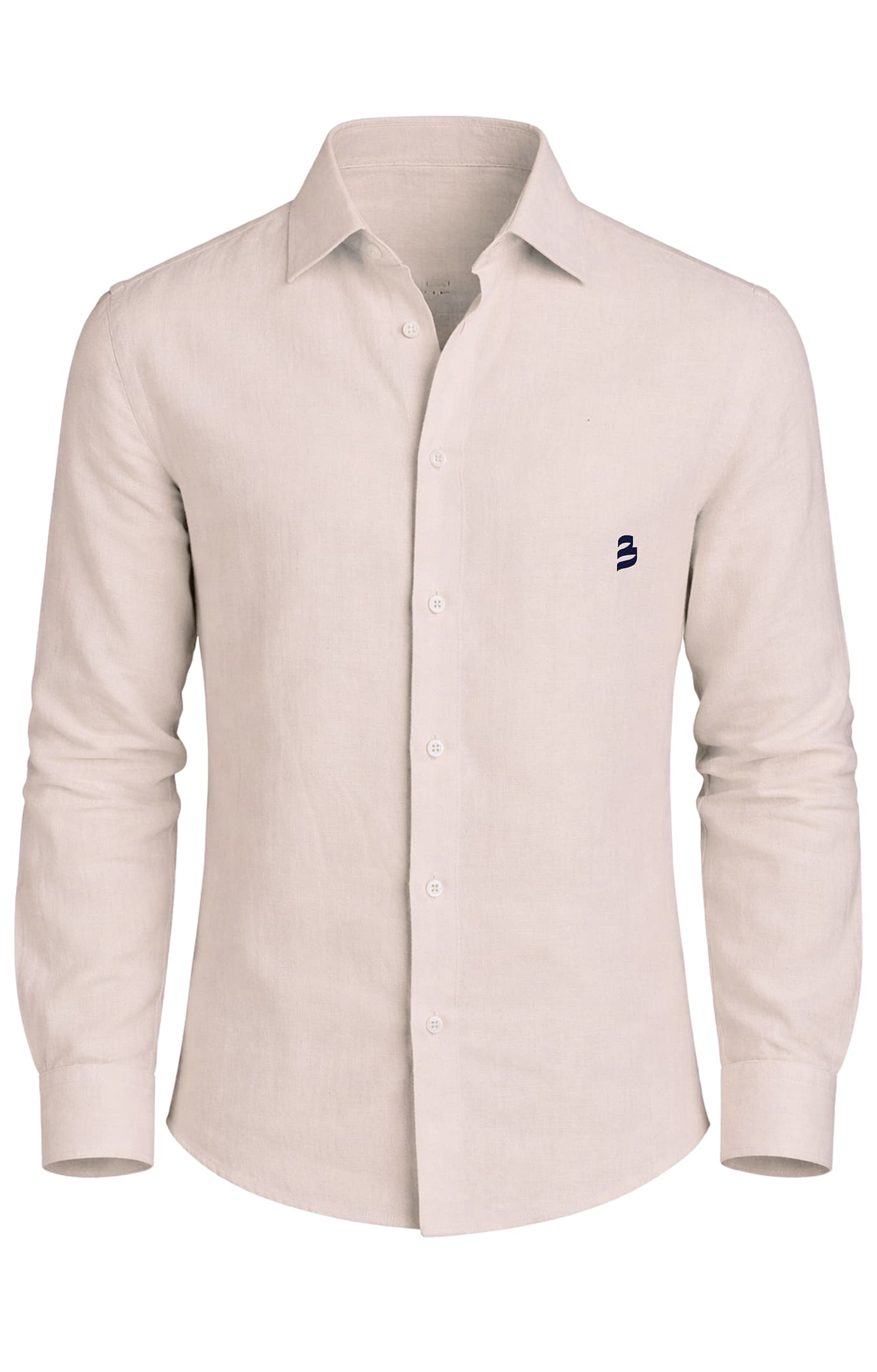 Beige Shirt 100% Pure Linen - Shirt