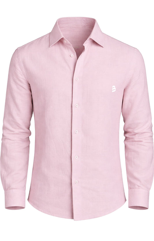 Pink Shirt 100% Pure Linen - Shirt