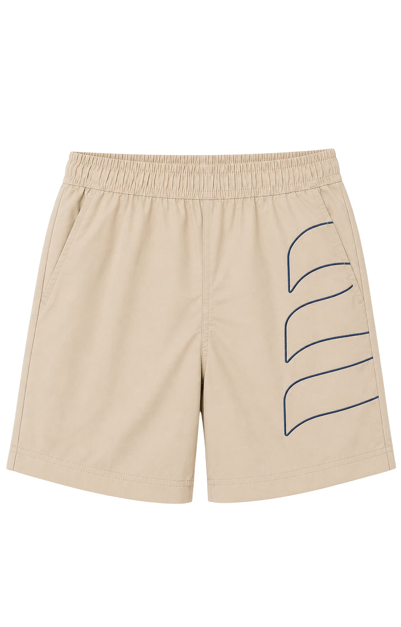 Beige - Black-Sidelines Shorts