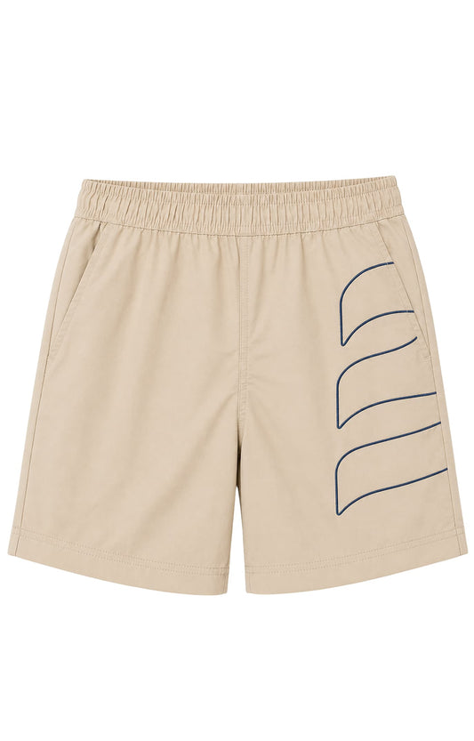 Beige - Black-Sidelines Shorts