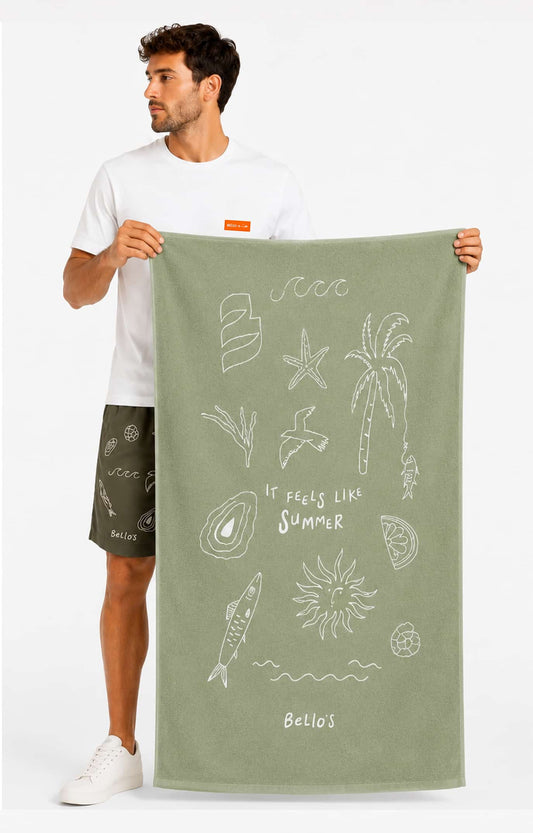 Army Green Beach Towel