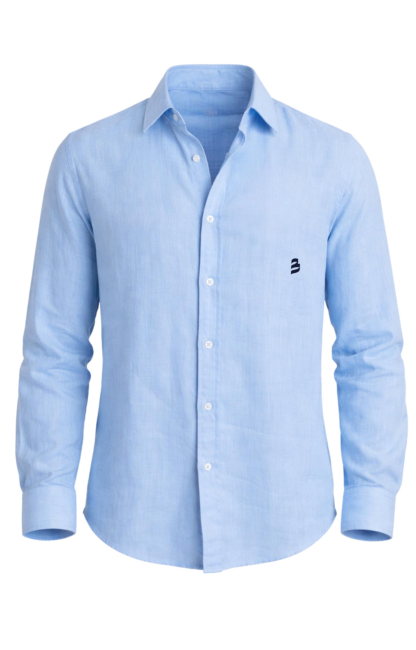 Blue Shirt 100% Pure Linen - Shirt